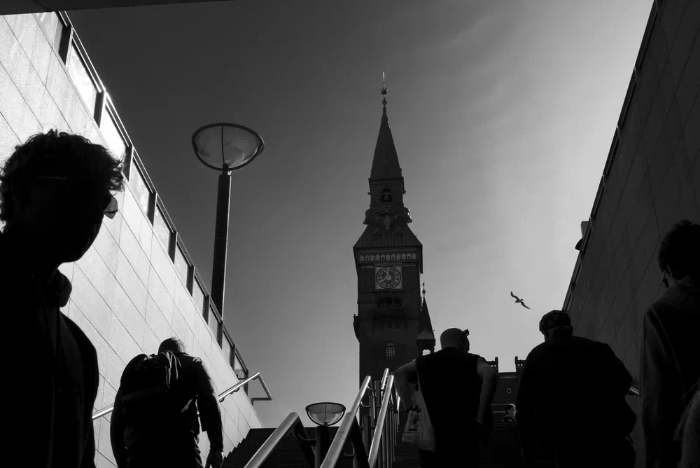 coming out of the metro